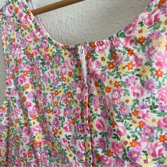 Vintage David Wayne Pastel Floral Dress Size 16 - Picture 8 of 10